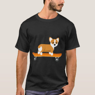 Camiseta Diseño de animales Corgi Skater Dog