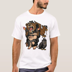 Camiseta diseño de animales de la mafia personalizado