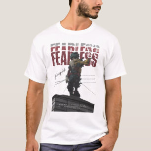 Camiseta Diseño de anime sin miedo y motivador