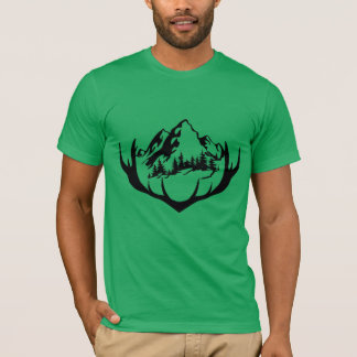 Camiseta Diseño de Antler Forestal y Montaña Inspirado en l