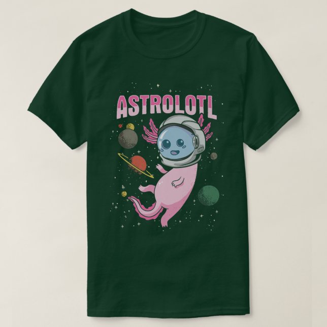 Camiseta Diseño de Aolotl para un amante de los astronautas (Diseño del anverso)