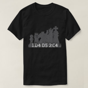 Camiseta Diseño de apertura de ajedrez Gambito de Dama