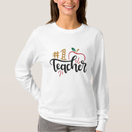 Camiseta Diseño de Apple para profesores número uno