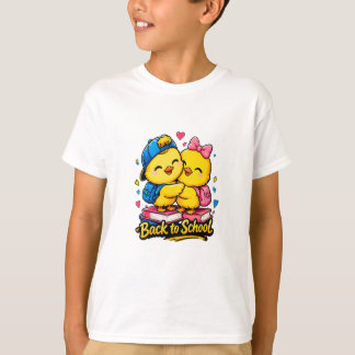 Camiseta Diseño de aprendizaje de amigos lindos para volver