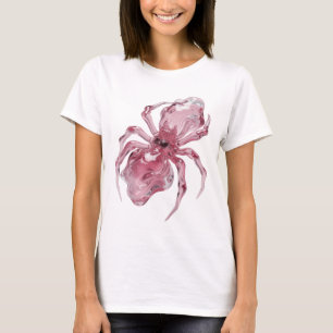 Camiseta Diseño de ARAÑA de VIDRIO de plata limpia