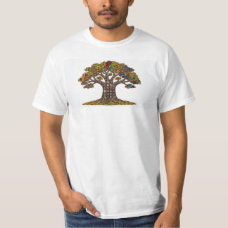 Camiseta Diseño de árbol africano en blanco