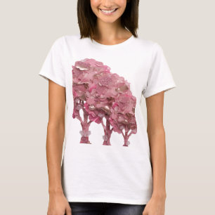 Camiseta Diseño de árbol de glamour rosa plateado intenso