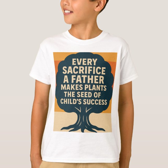 Camiseta Diseño de árbol retro del Día del Padre motivacion (Anverso)