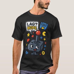 Camiseta Diseño de arcada de retro Pixel Joystick Gamer