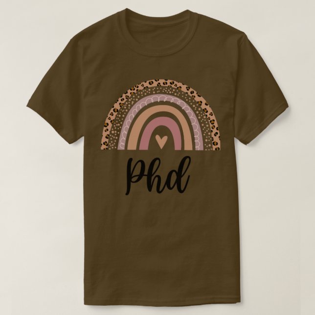 Camiseta Diseño De Arcoiris Mínimo De Phd (Diseño del anverso)