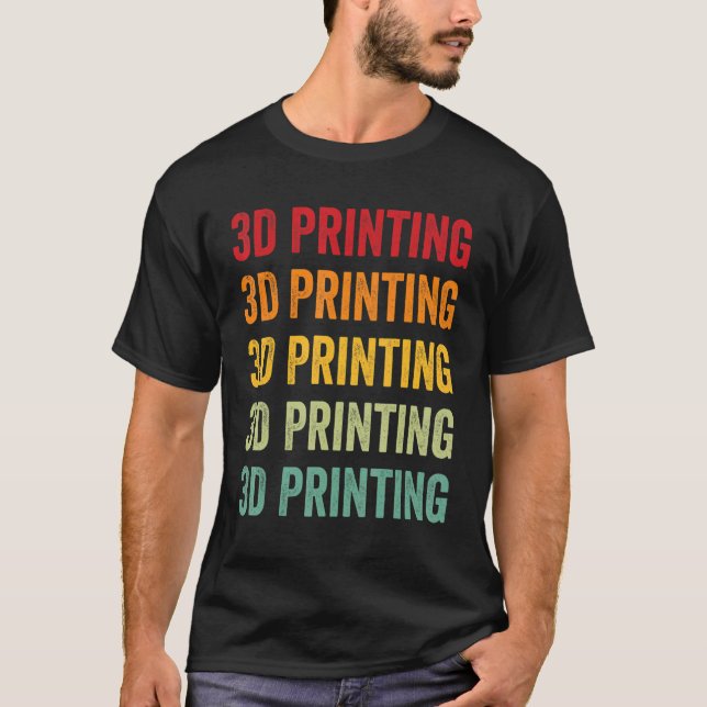 Camiseta Diseño de arcoiris para imprenta 3D en 3D (Anverso)