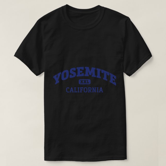 Camiseta Diseño de área de escalada de rock estilo Yosemite (Diseño del anverso)