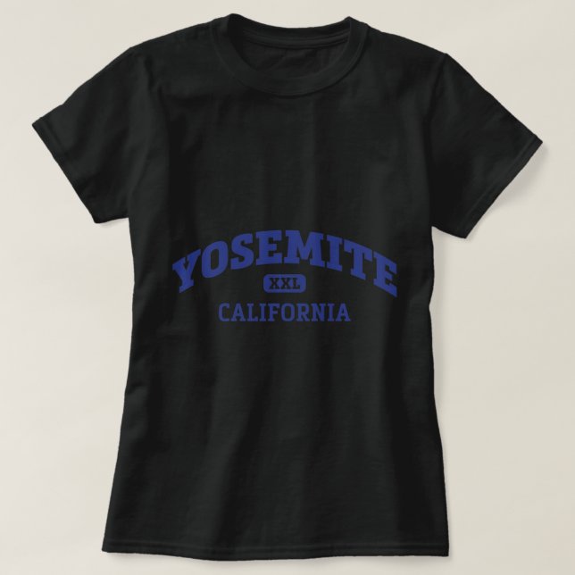 Camiseta Diseño de área de escalada de rock estilo Yosemite (Diseño del anverso)