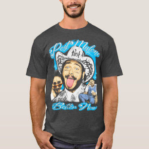 Camiseta Diseño de arranque de la vendimia post-malone 80s 