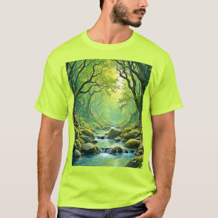 Camiseta Diseño de arroyo del bosque encantado
