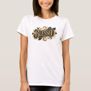 Camiseta Diseño de Arte 2D BENDITO que llama la atención