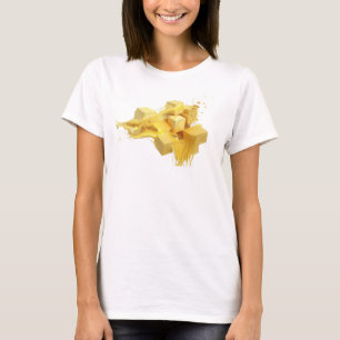 Camiseta Diseño de arte abstracto de cubos de oro único
