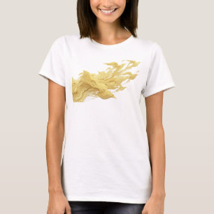 Camiseta Diseño de arte abstracto de pájaros dorados elegan