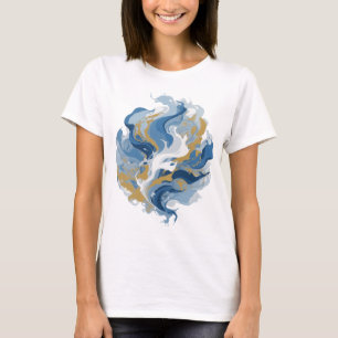 Camiseta Diseño de ARTE ABSTRACTO de Plata Fresca v3