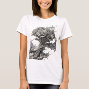 Camiseta Diseño de arte abstracto de plata impactante v2