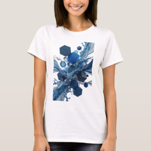 Camiseta Diseño de arte abstracto de plata limpia