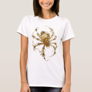 Camiseta Diseño de arte abstracto dorado elegante