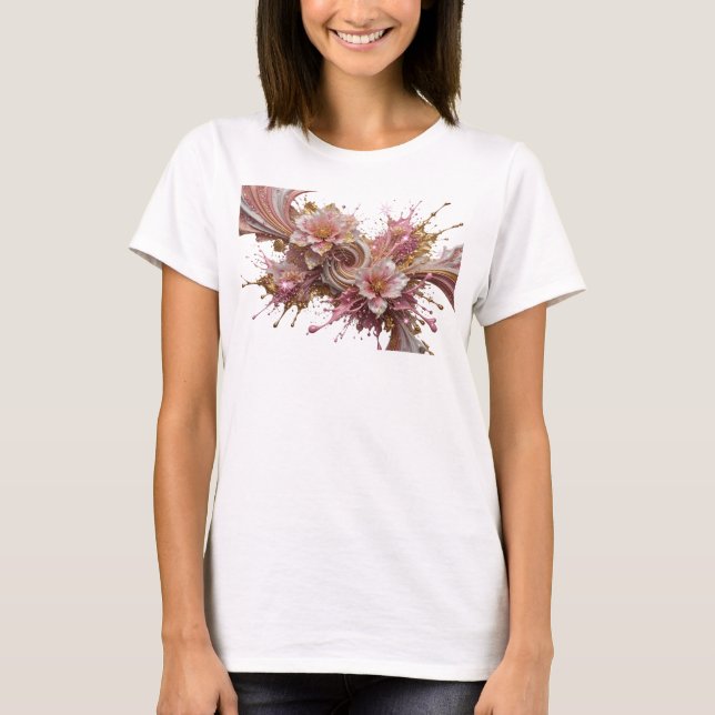 Camiseta Diseño de Arte Abstracto Dynamic Gold (Anverso)