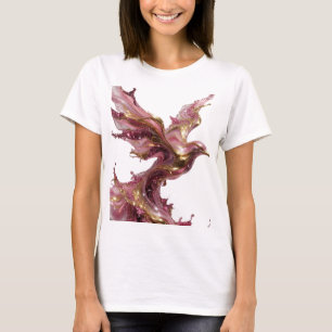 Camiseta Diseño de arte abstracto en oro fresco