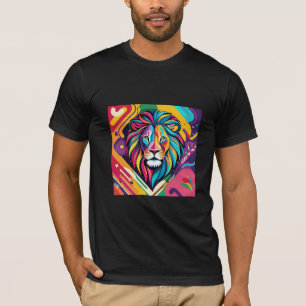 Camiseta Diseño de arte abstracto León que es vibrante,