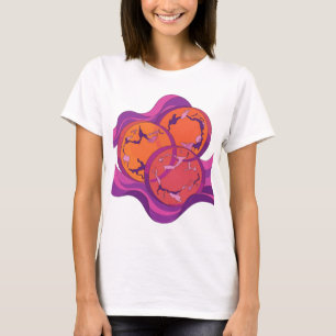 Camiseta Diseño de ARTE ABSTRACTO Morado Edgy