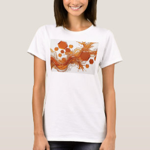Camiseta Diseño de ARTE ABSTRACTO Naranja Crujiente v2