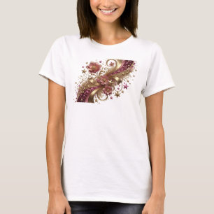 Camiseta Diseño de ARTE ABSTRACTO Naranja Limpio