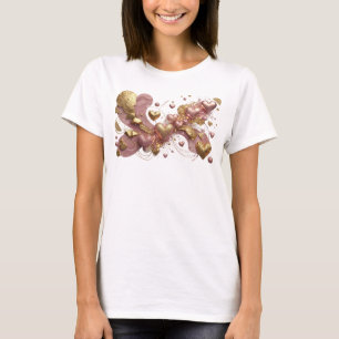 Camiseta Diseño de arte abstracto naranja llamativo