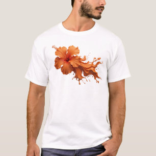 Camiseta Diseño de Arte Abstracto Personalizado de Flor Nar