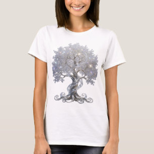Camiseta Diseño de ARTE ABSTRACTO Plateado con Estilo