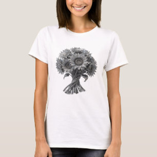 Camiseta Diseño de ARTE ABSTRACTO Plateado Elegante