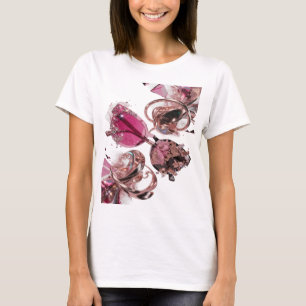 Camiseta Diseño de ARTE ABSTRACTO Plateado en Negrita v3