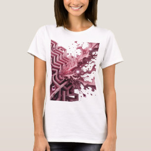 Camiseta Diseño de ARTE ABSTRACTO plateado ingenioso v2