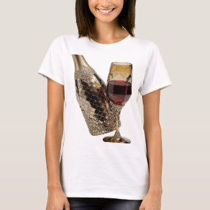 Camiseta Diseño de ARTE ABSTRACTO Plateado Intenso
