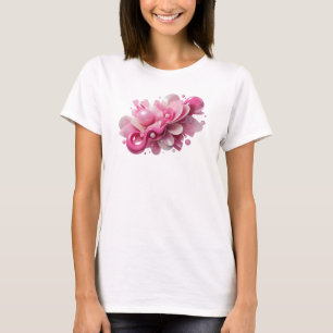 Camiseta Diseño de ARTE ABSTRACTO Rosa Icónico