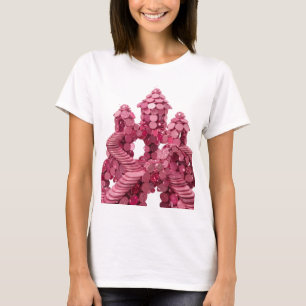 Camiseta Diseño de ARTE ABSTRACTO rosa llamativo