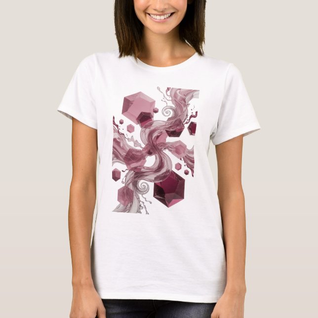 Camiseta Diseño de arte abstracto Statement Silver (Anverso)