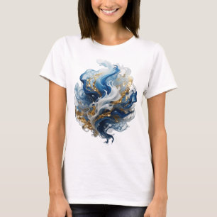 Camiseta Diseño de arte abstracto Statement Silver
