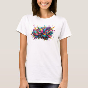 Camiseta Diseño de ARTE ABSTRACTO Verde Azulado Snappy