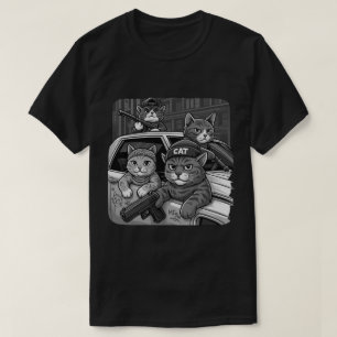 Camiseta Diseño de arte callejero de gato gánster – Gato ur