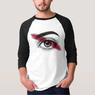 Camiseta Diseño de arte con puntos negros y rojos