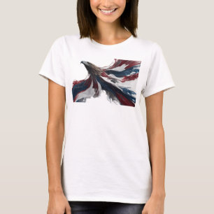 Camiseta Diseño de arte de águila abstracta en oro atrevido