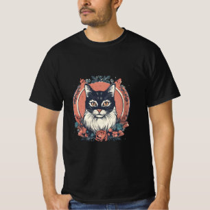 Camiseta diseño de arte de amante de los gatos lindos