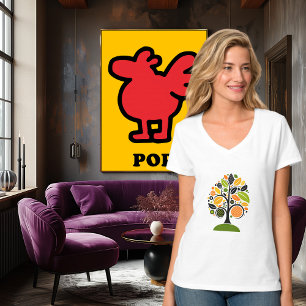 Camiseta Diseño de Arte de Árbol Abstracto Colorido