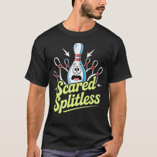 Camiseta Diseño de Arte de Bolos de Halloween Asustado